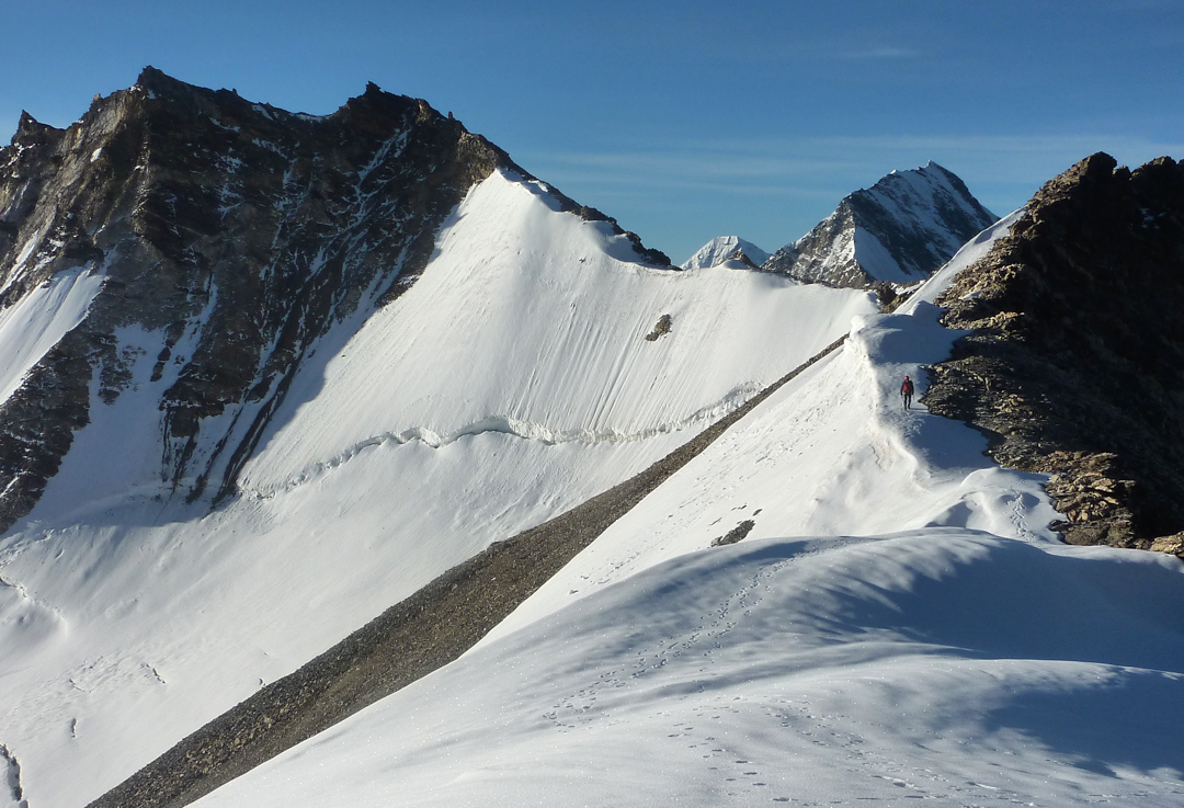 Northwest ridge and summit of G23.  