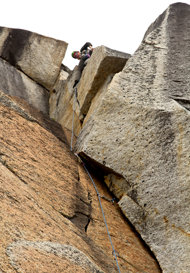 Looking up a clean corner on the Red Dragon Wall.