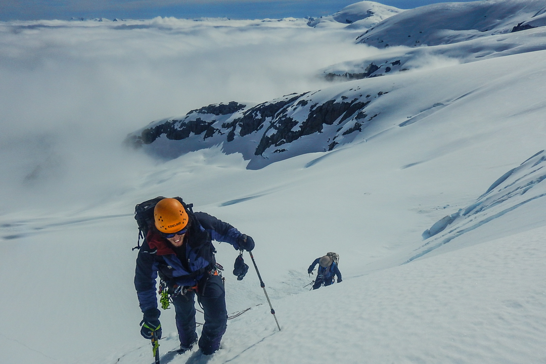 Climbing toward Cerro Teresa.