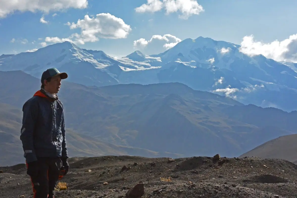 The north side of Huilayoc (6,007m) and Yayamari (6,049m), the tallest peak in the Cordillera Vilcanota. 
