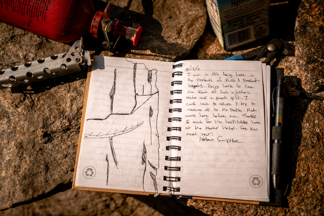A journal entry from Nolan Smythe at the Mt. Hooker base camp. 