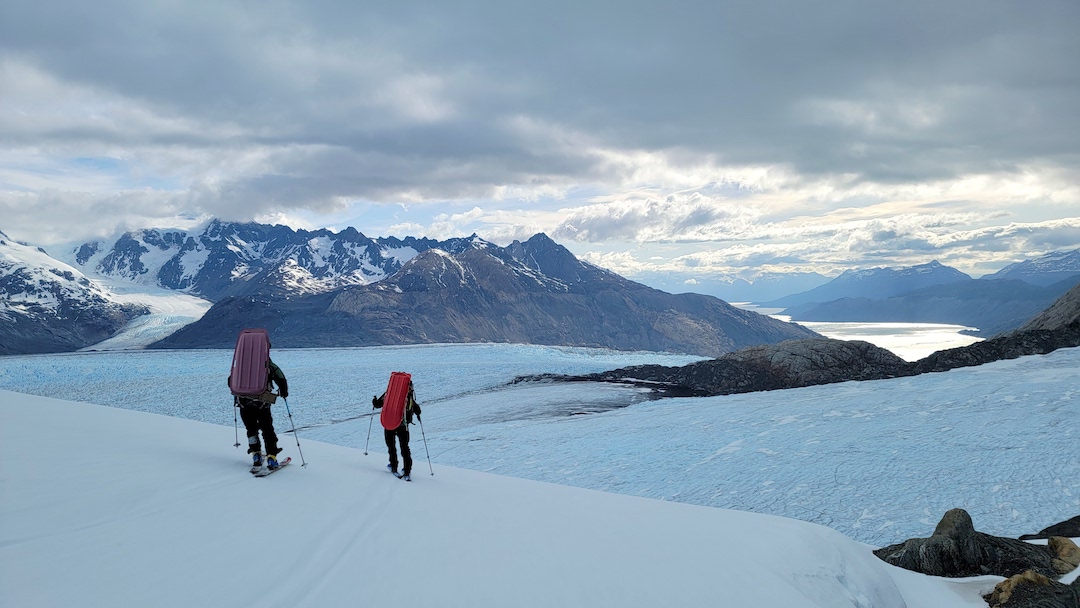 Exiting Glaciar O’Higgins with Lago O’Higgins below. 