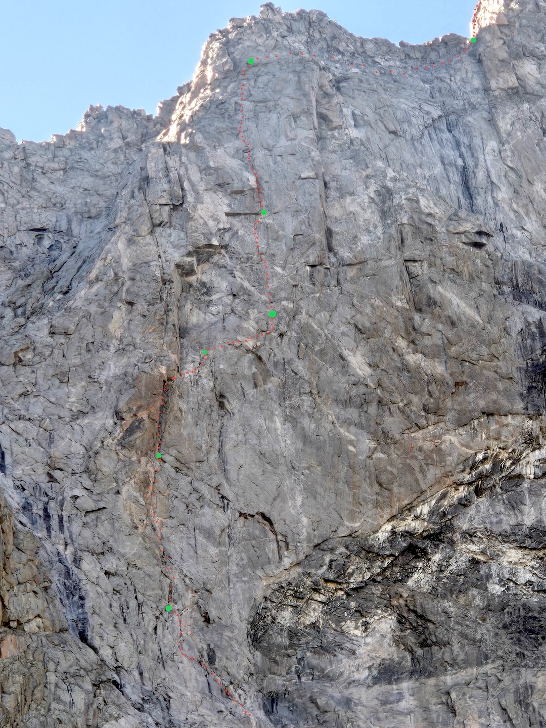 Yes Lawd (1,100’, seven pitches plus simul-climbing, 5.11 R) on the south face of Hallelujah Peak, Sawtooth Lakes Cirque, Bighorn Mountains, Wyoming. 