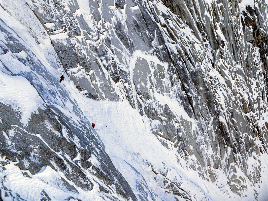 Descending the north face of Sachban Sar. 