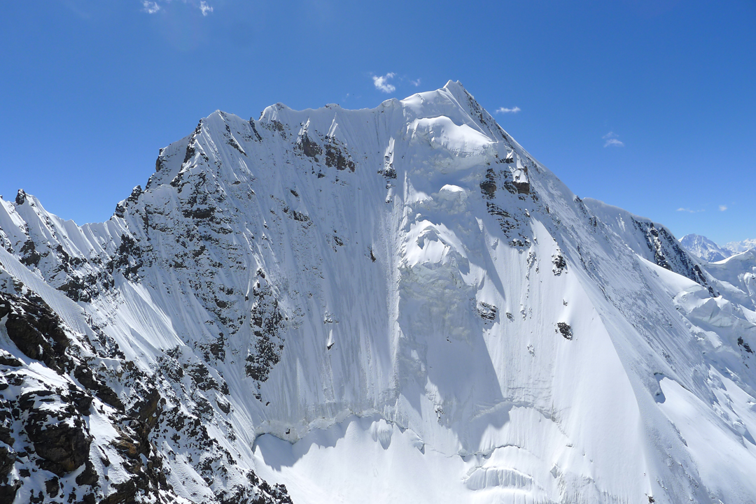 The northeast face of unclimbed Peak 6,072m.  
