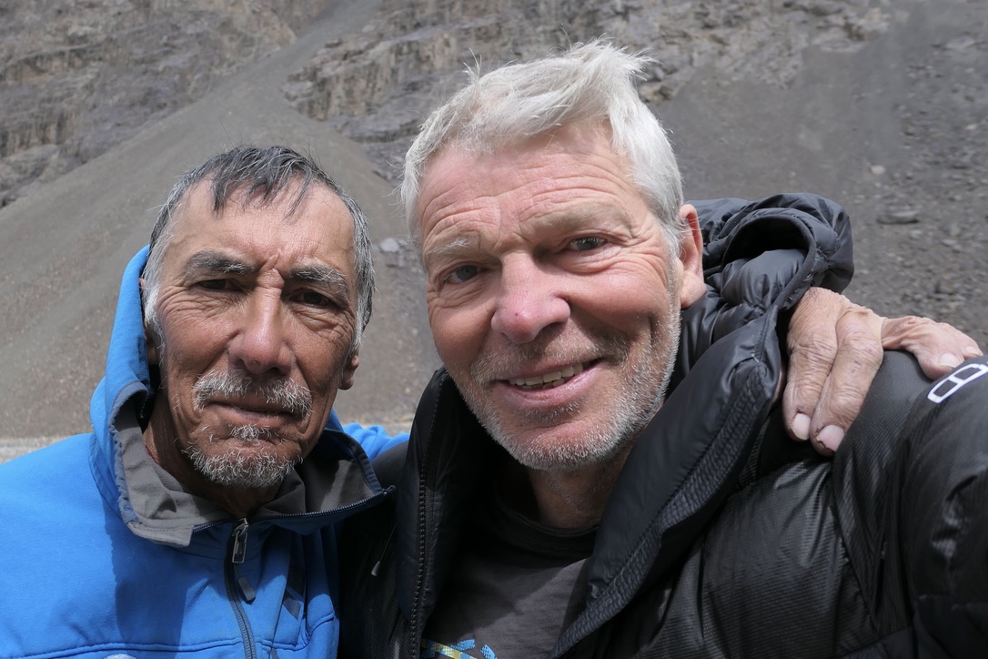 	Victor Saunders (left) and Mick Fowler—more than a century of climbing experience between them. 