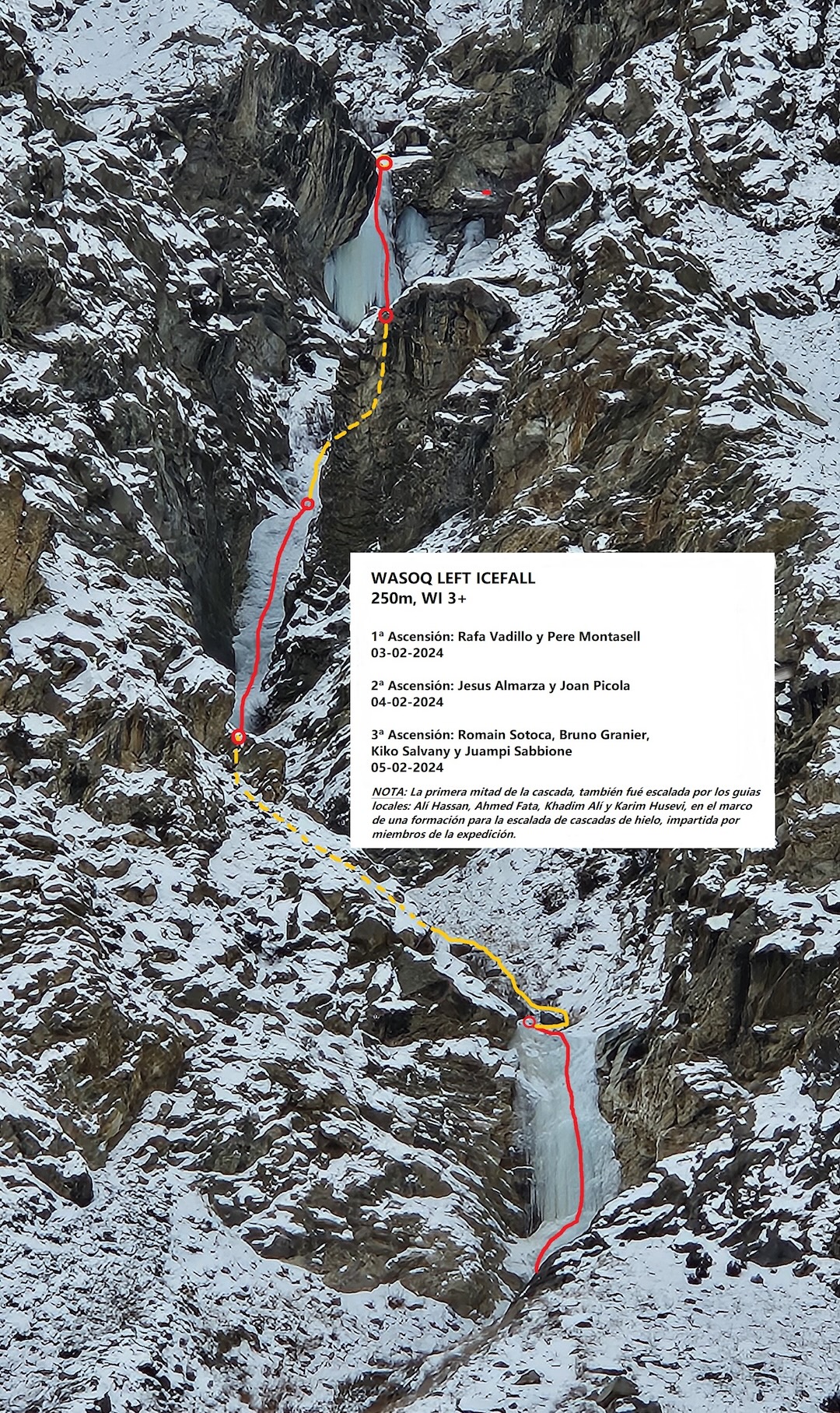 The line of Wasoq Left, near Hushe village.