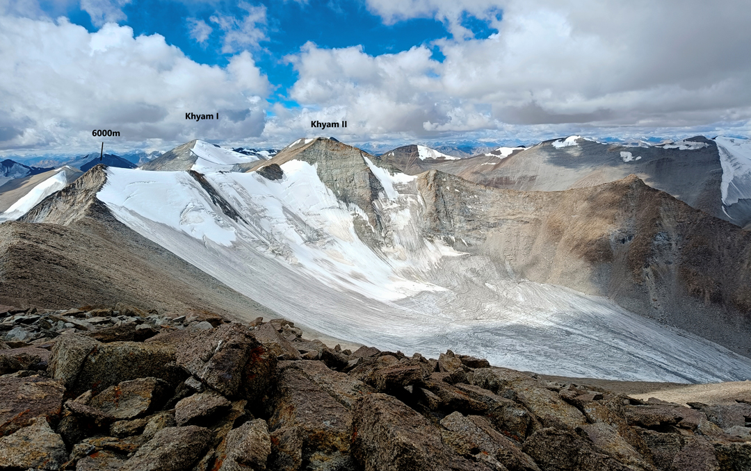 The view south from the summit of Peak 6,044m.  
