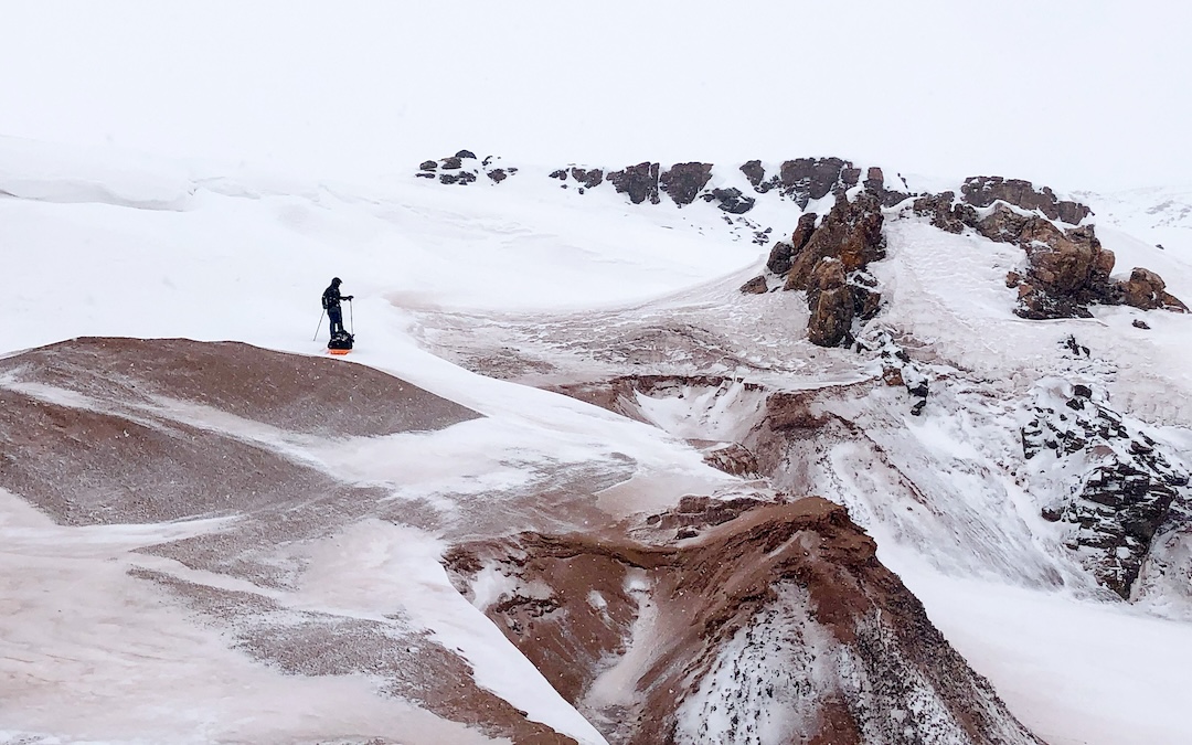 The tricky descent into Kilutea Canyon. 