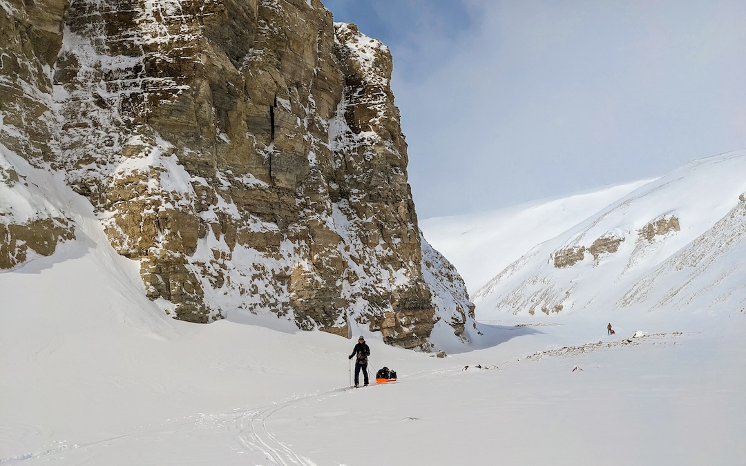 Descending the lower part of Kilutea Canyon toward Navy Board Inlet. 