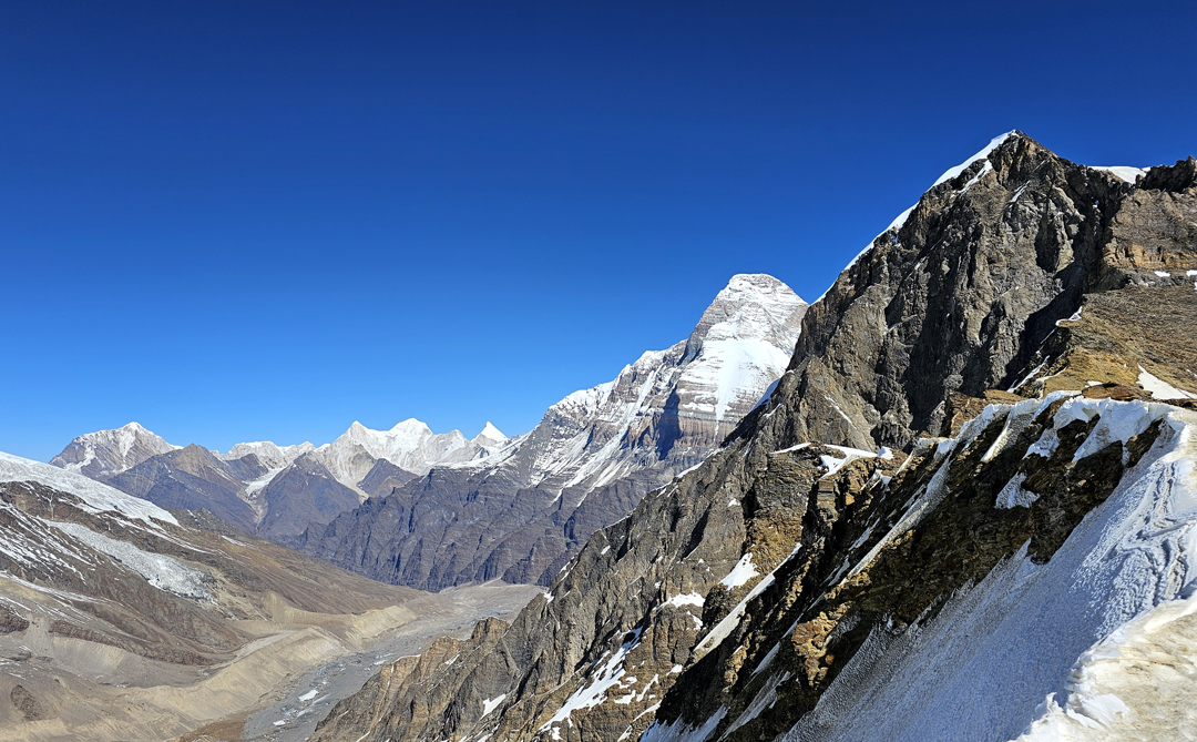 Looking north from Sundardhunga Khal into the Inner Sanctuary and Nanda Devi.  