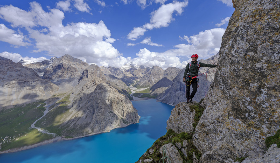 On Dry Martini, with the eastern arm of Paradise Lake and unnamed peaks behind.  