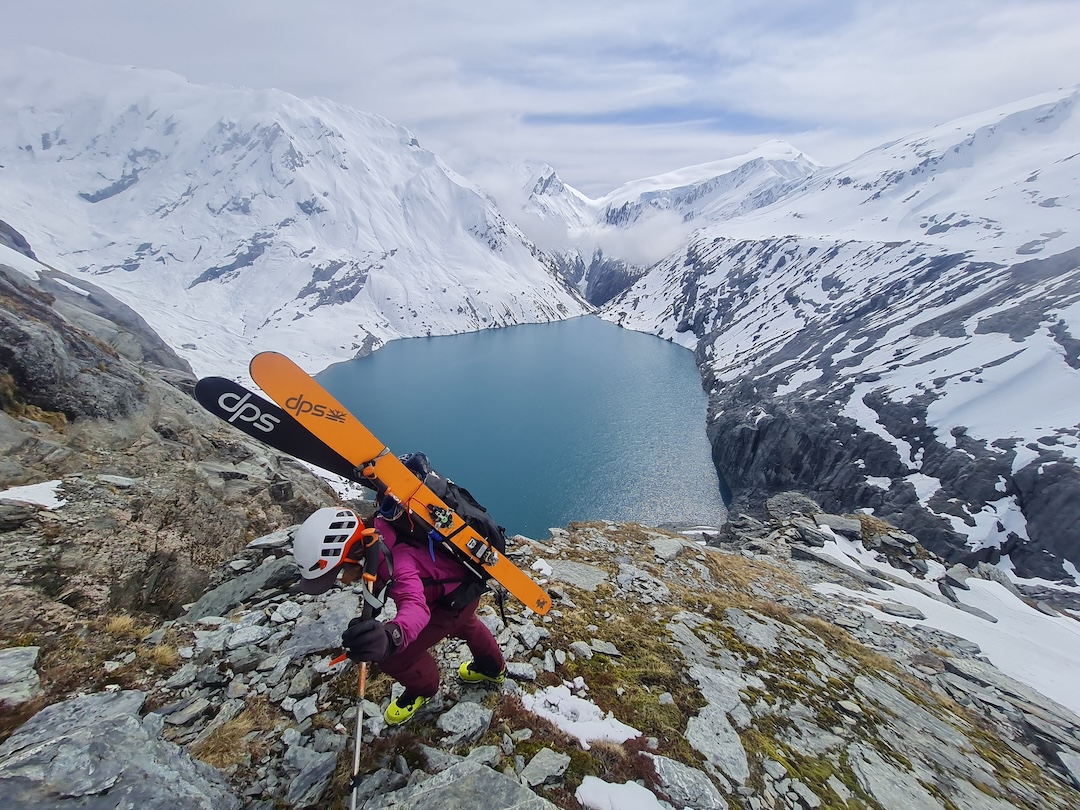 Hiking up to Lower Ōtoko Pass en route to Mt. Hooker.