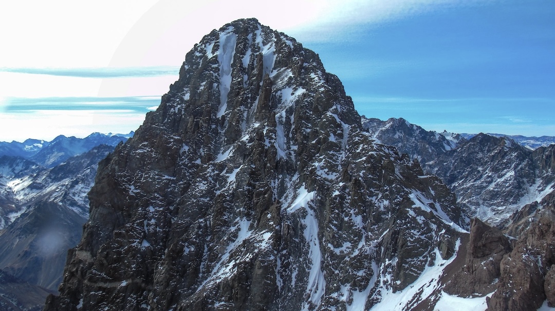 Mono Negro from the southwest. The first ascent followed the south ridge (right skyline). 
