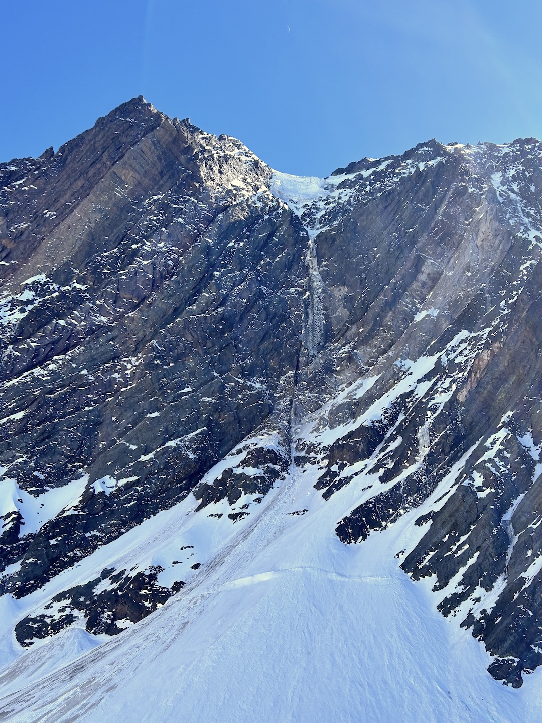 Glacial waterfall as seen on the observation day. 
