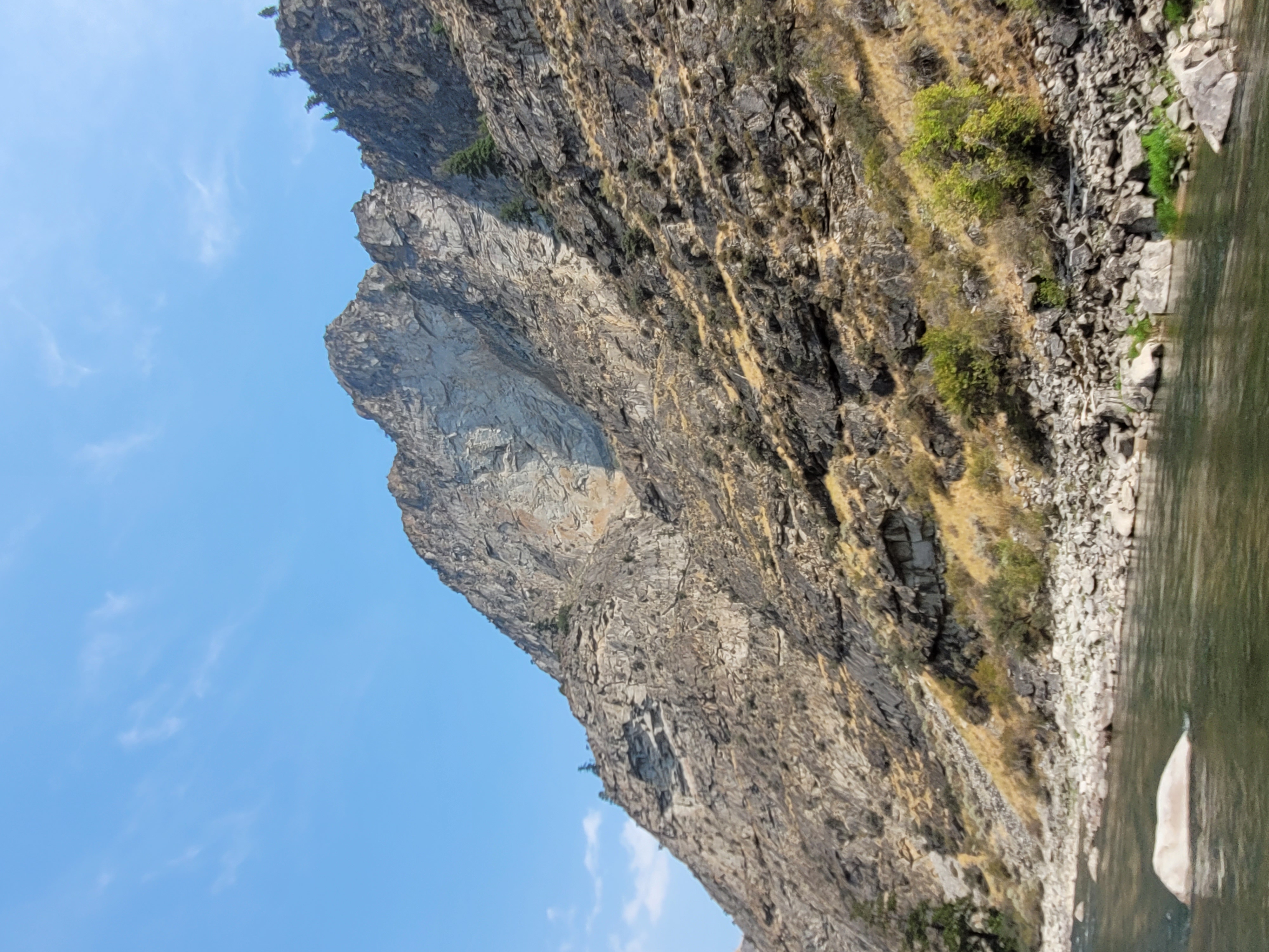 No Rolling Stone (13 pitches, V5.10 A3), the first route up the Redside Wall in Impassable Canyon, Middle Fork of the Salmon River, Idaho.