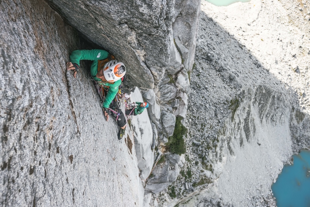 Fay Manners leads the tight groove of pitch nine (6c+/7a) on Apollo 13, a tricky pitch with everything from crimps to chicken wings.