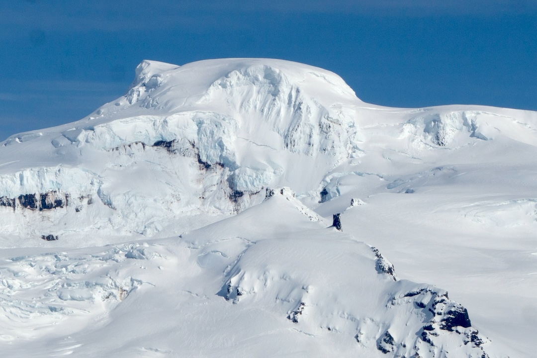 Hvannadalshnúkur (2,110m) is the highest peak in Iceland, and the approach to the northwest face involves about 10 kilometers of travel each way and 2,000 meters of elevation change. 