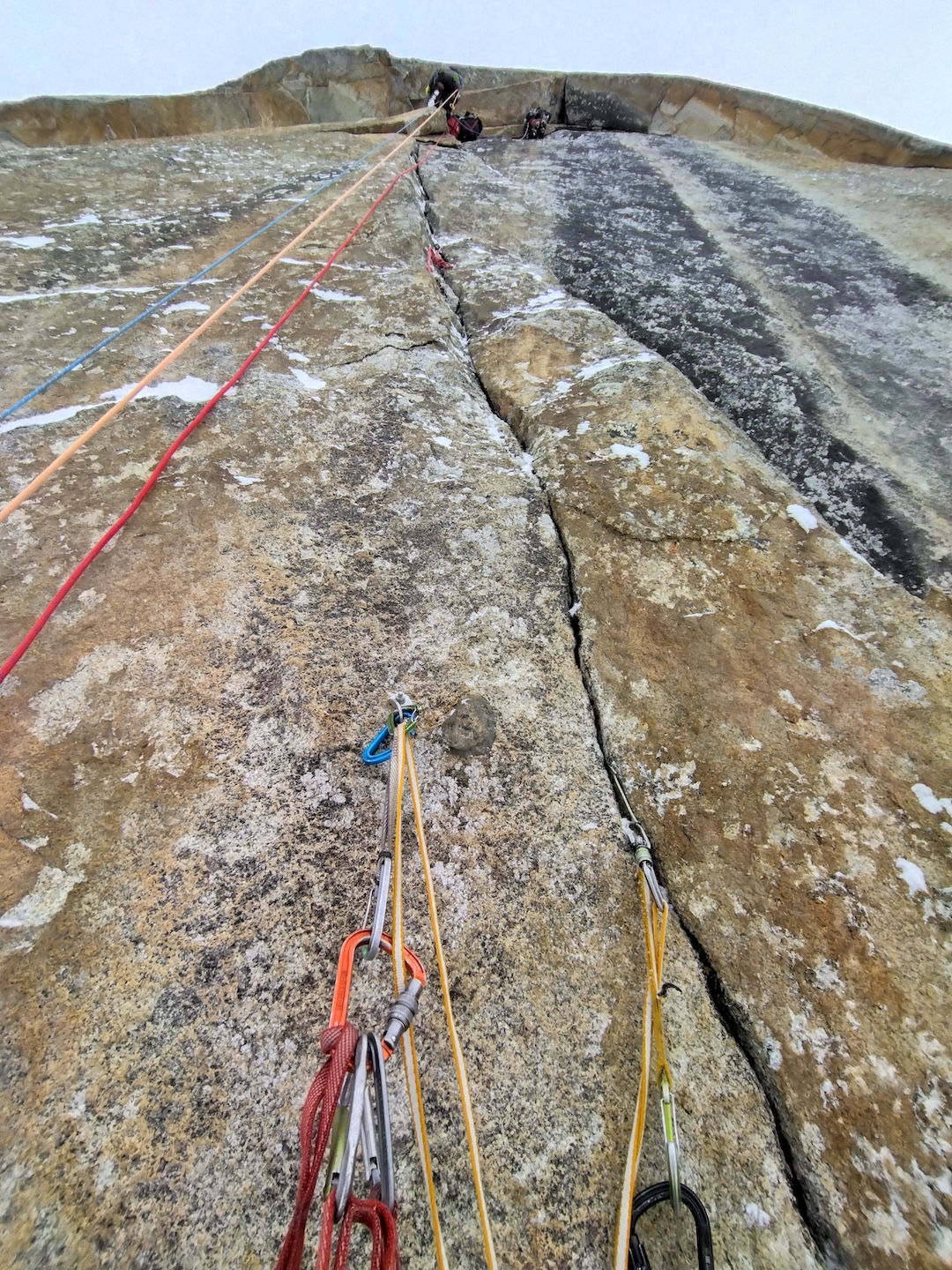 The Ak-sai traverse began with a two-and-a-half-day big-wall ascent via the Mikhailov Route on Box Peak.

