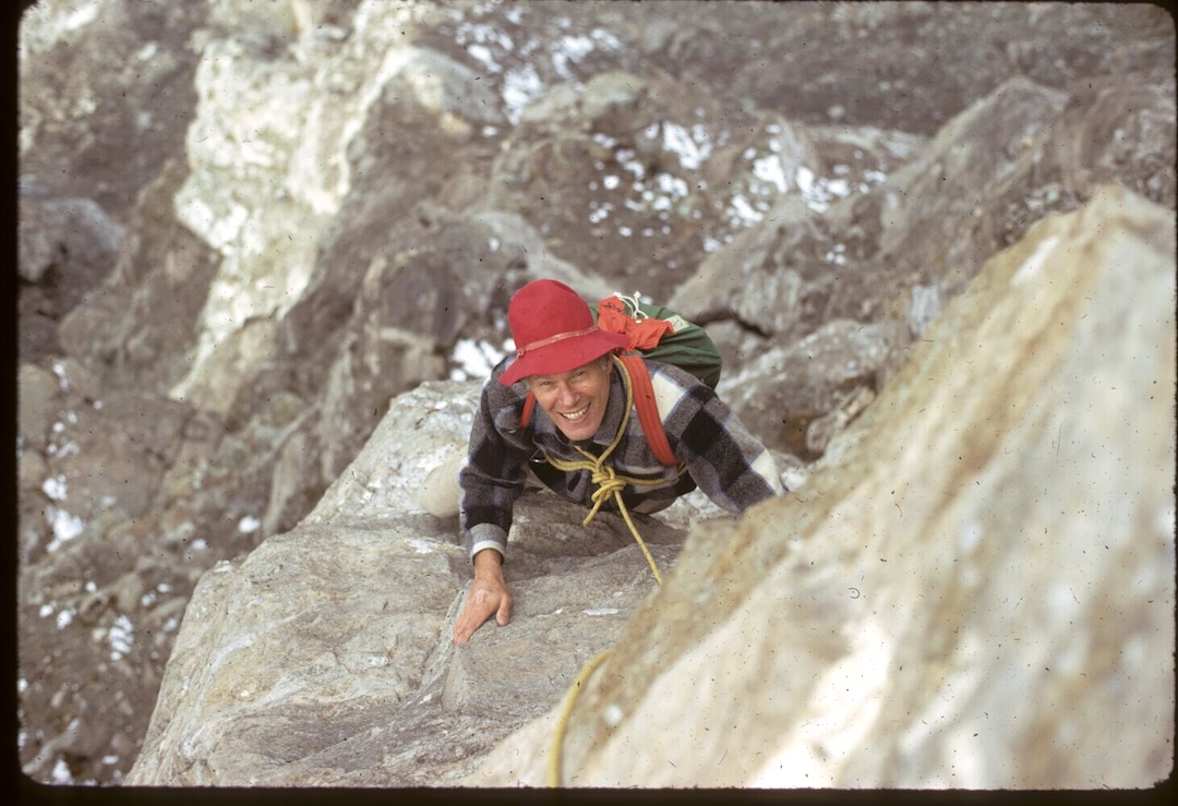 Dr. Golomb climbed all his life, initially in the Shawangunks, New York, and New England, but later in the Tetons, Pacific Northwest, Alaska, Europe, and Nepal.  Here he climbs a peak in the Valtournanche, Northern Italy. 