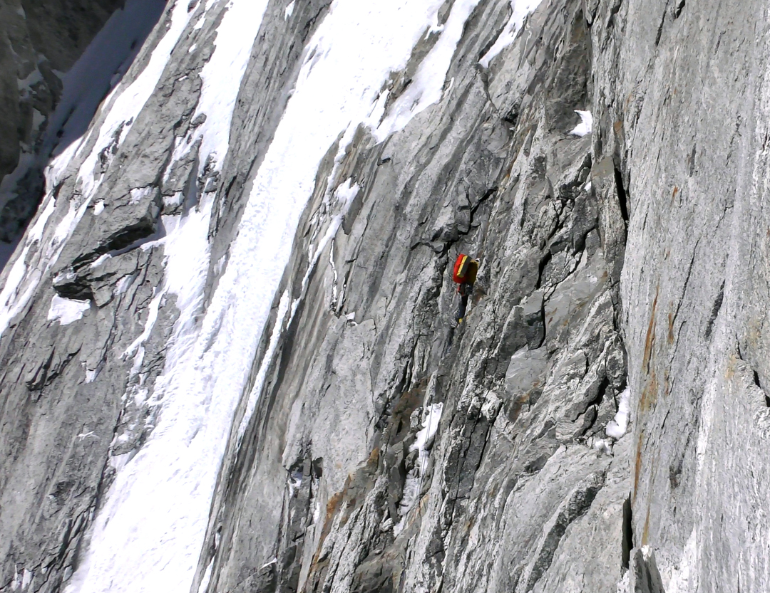 The third day on the east face of Langtang Lirung provided the most technically difficult sections of both rock and ice.