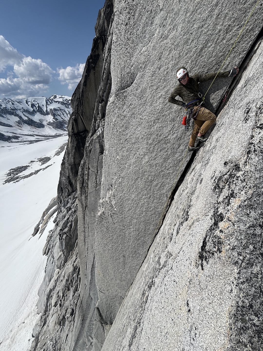 Balin Miller following pitch two of No Guides Allowed on Relaxation Spire. 