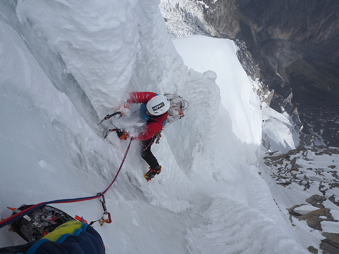 On the final day of the first ascent of the southeast face of Hunza Peak. 