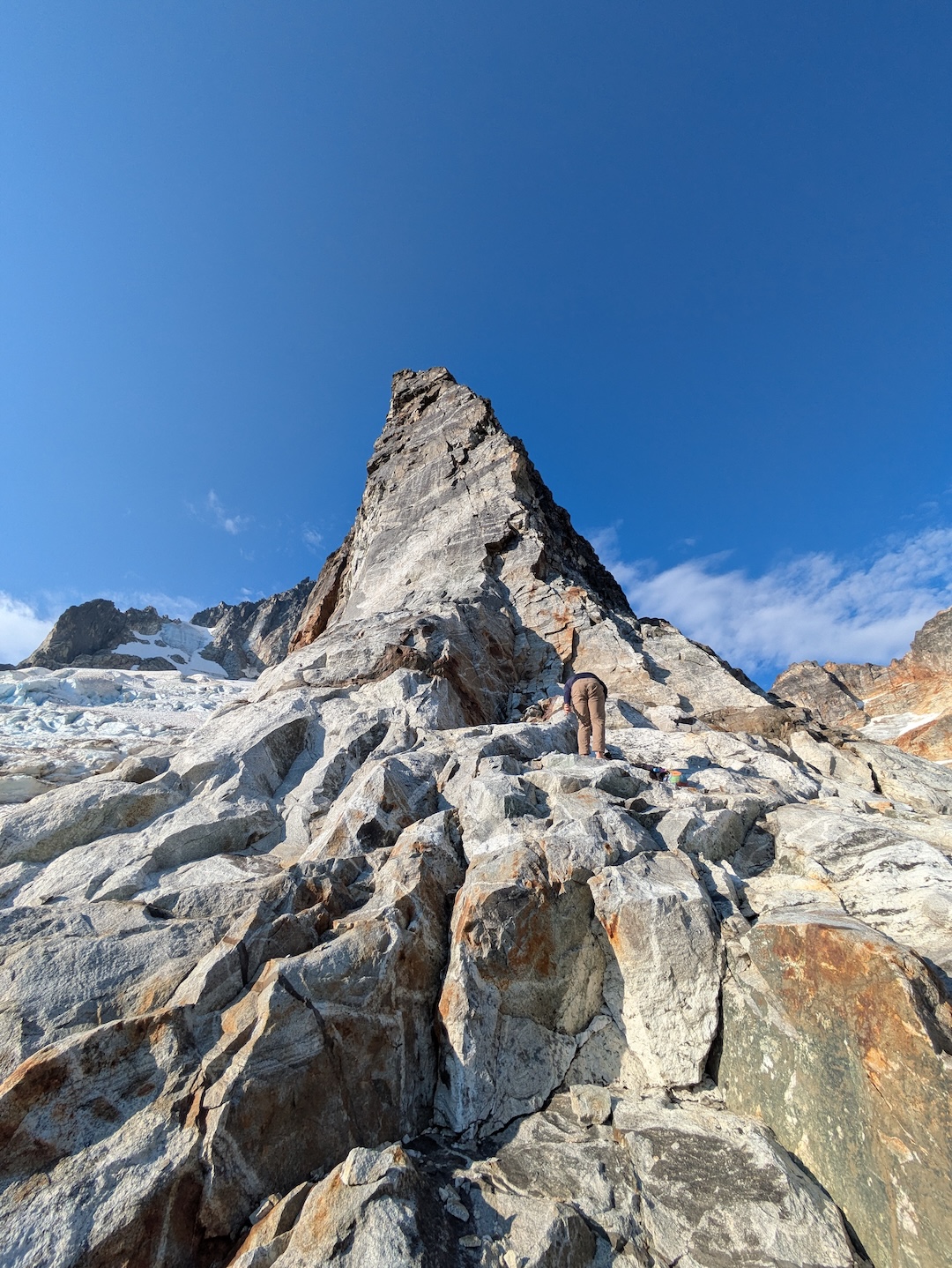 At the toe of the north ridge of Mt. Redoubt.