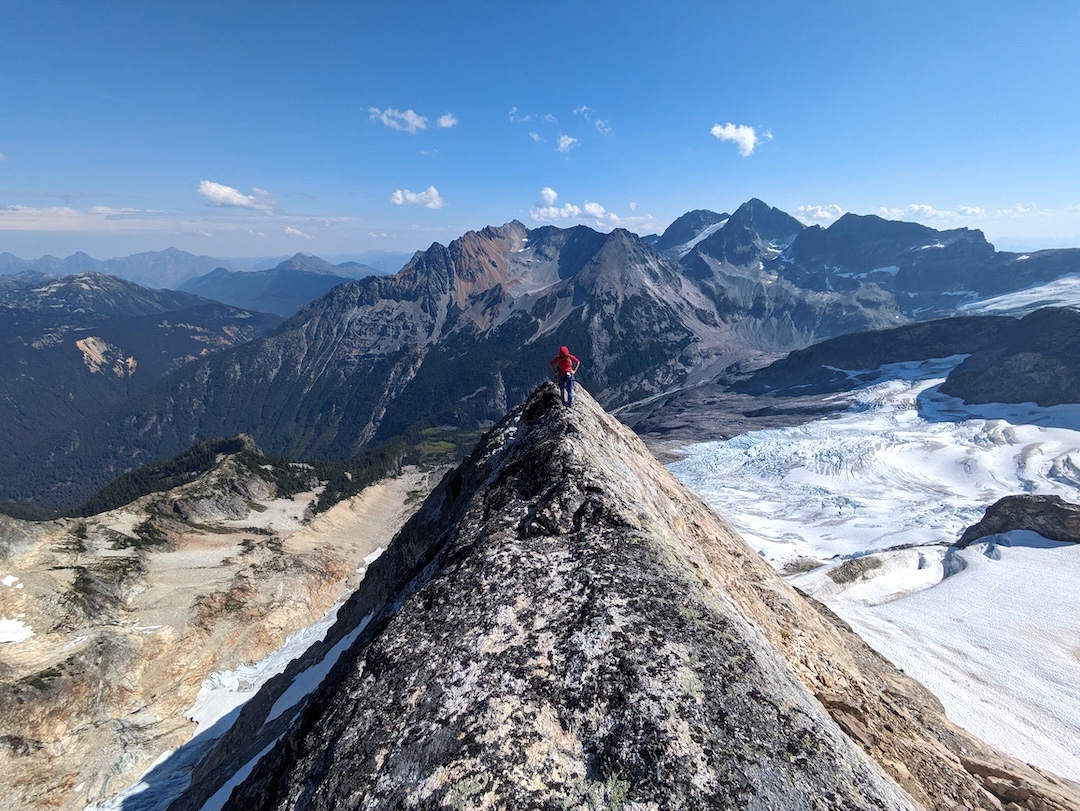 Lani Chapko on the north ridge of Mt. Redoubt. 