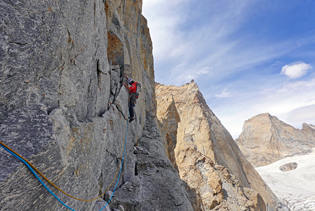 Matteo De Zaiacomo on the first ascent of Less is More on Shawa Kangri. 