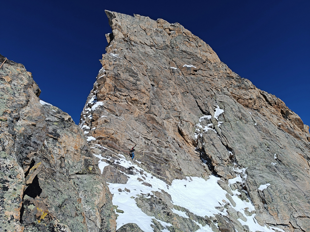 The second buttress of Karma, southwest face of Iris Peak. 