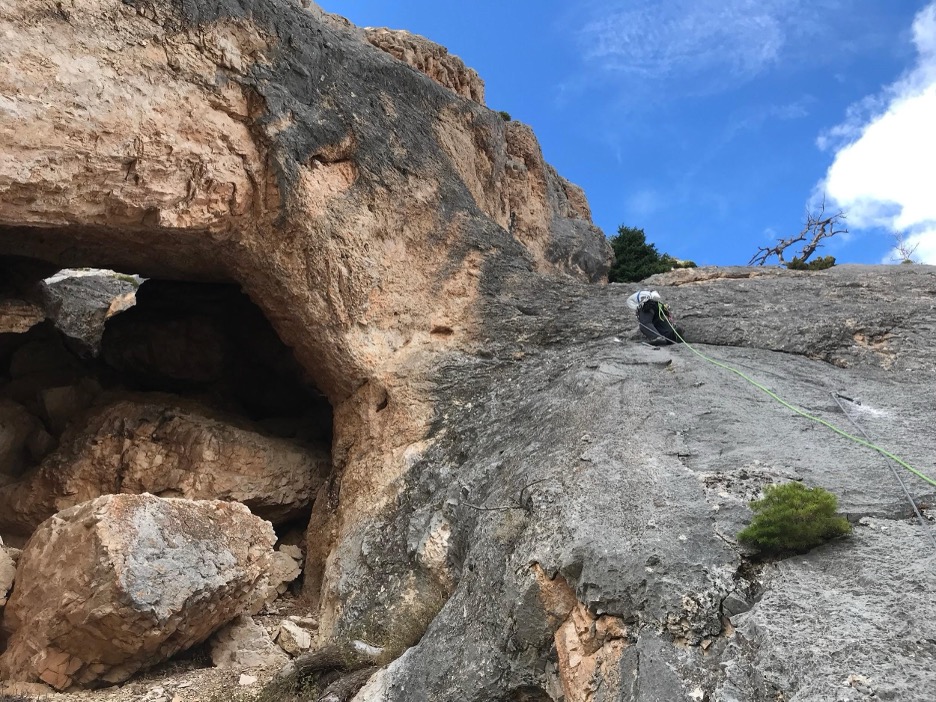 Cool limestone cave on High Plains Hoedown.