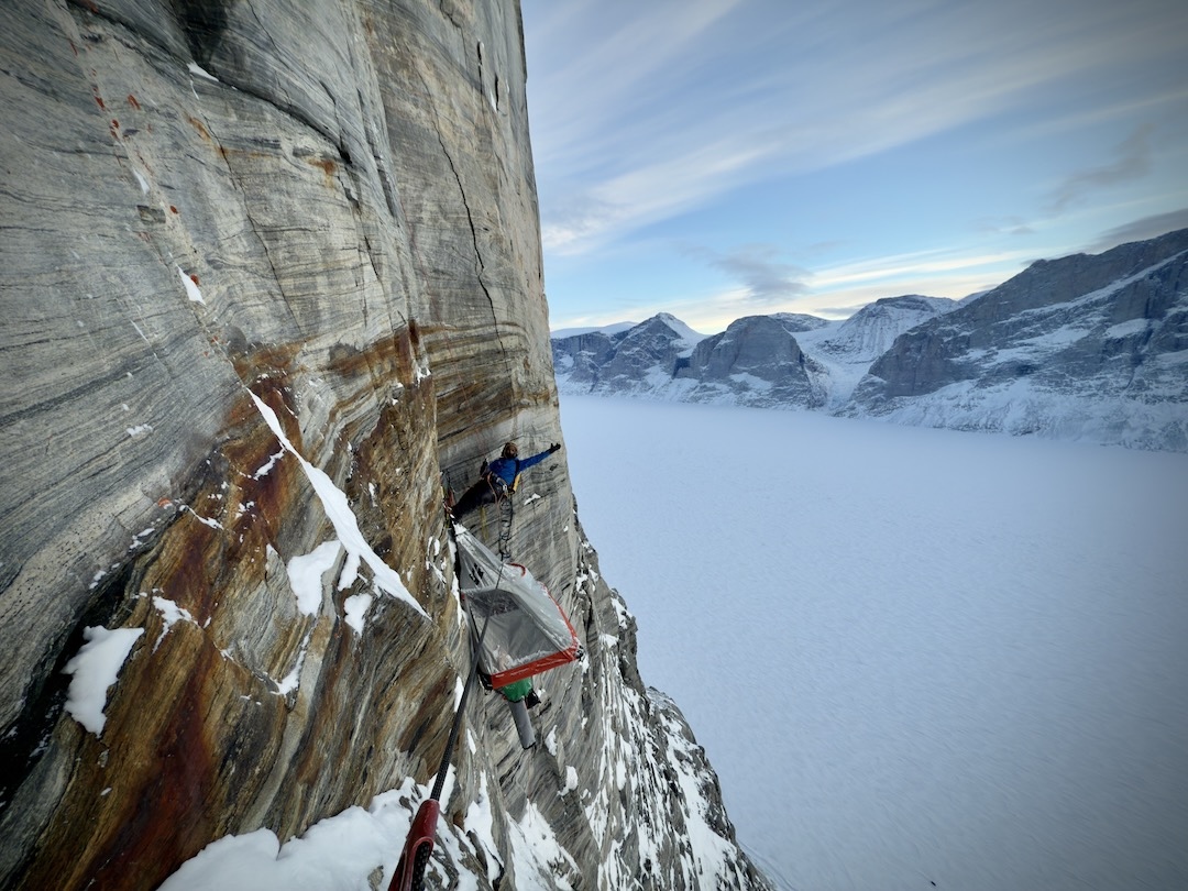 The “Crystal Palace Bivy” on the west face of Sikunga Mountain.