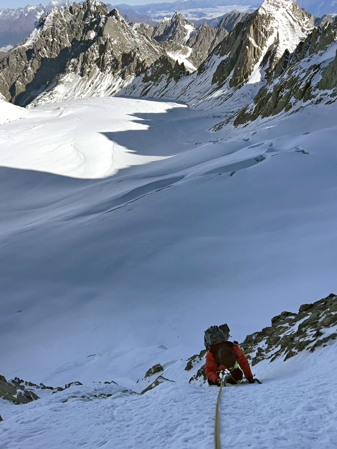 On the lower north face of Lotus Flower Mountain.