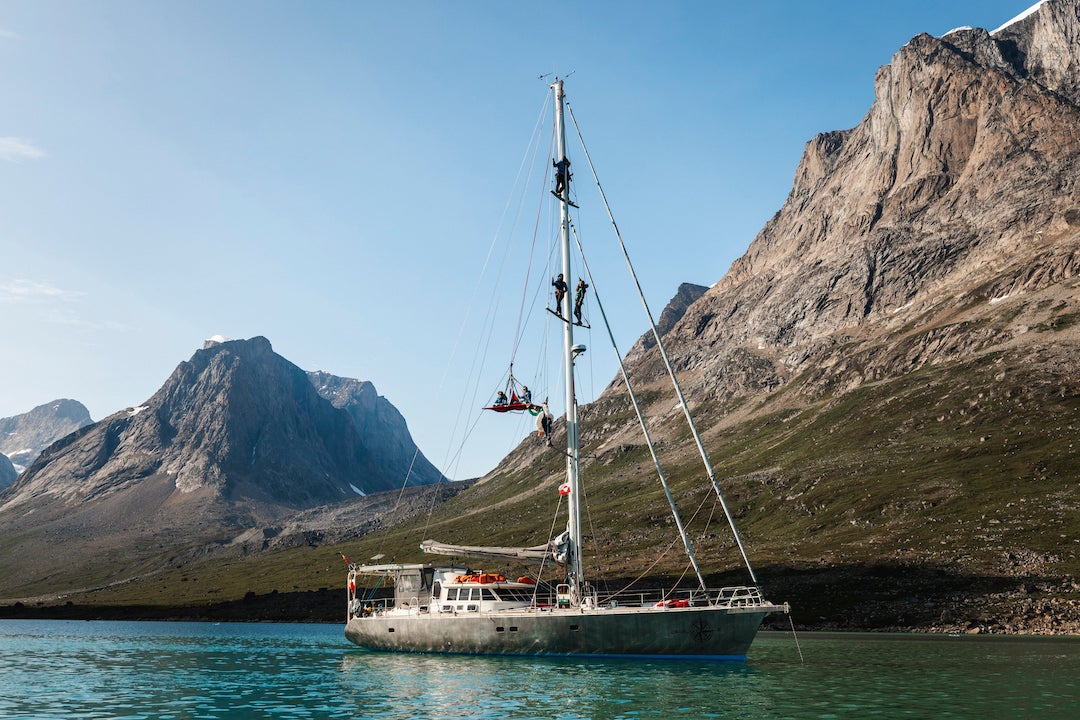  The team aboard Cavalou at the Skjoldungen anchorage.  
