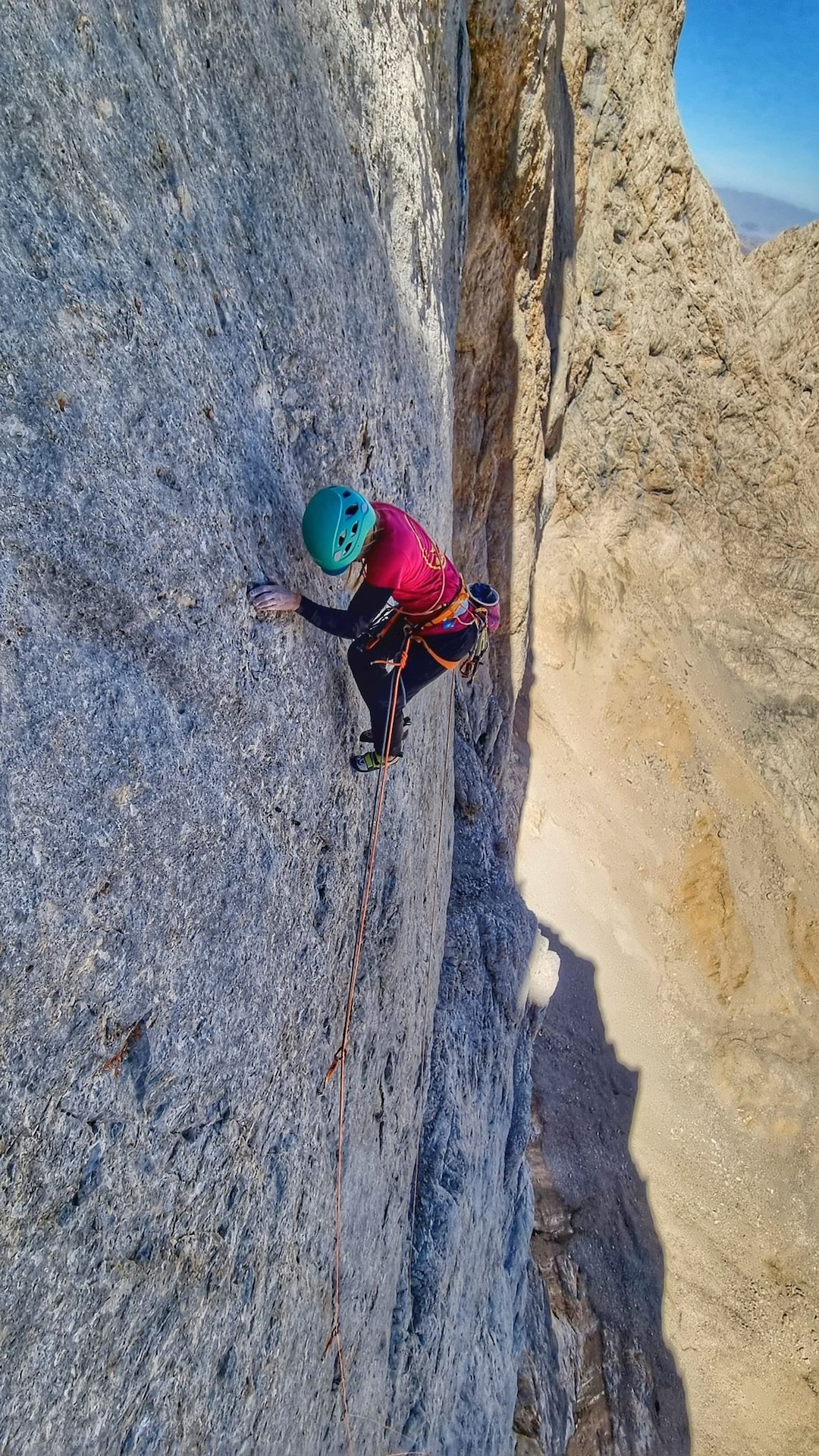 Federica Mingolla on the new route Close to Heaven, north face of Demirkazık.