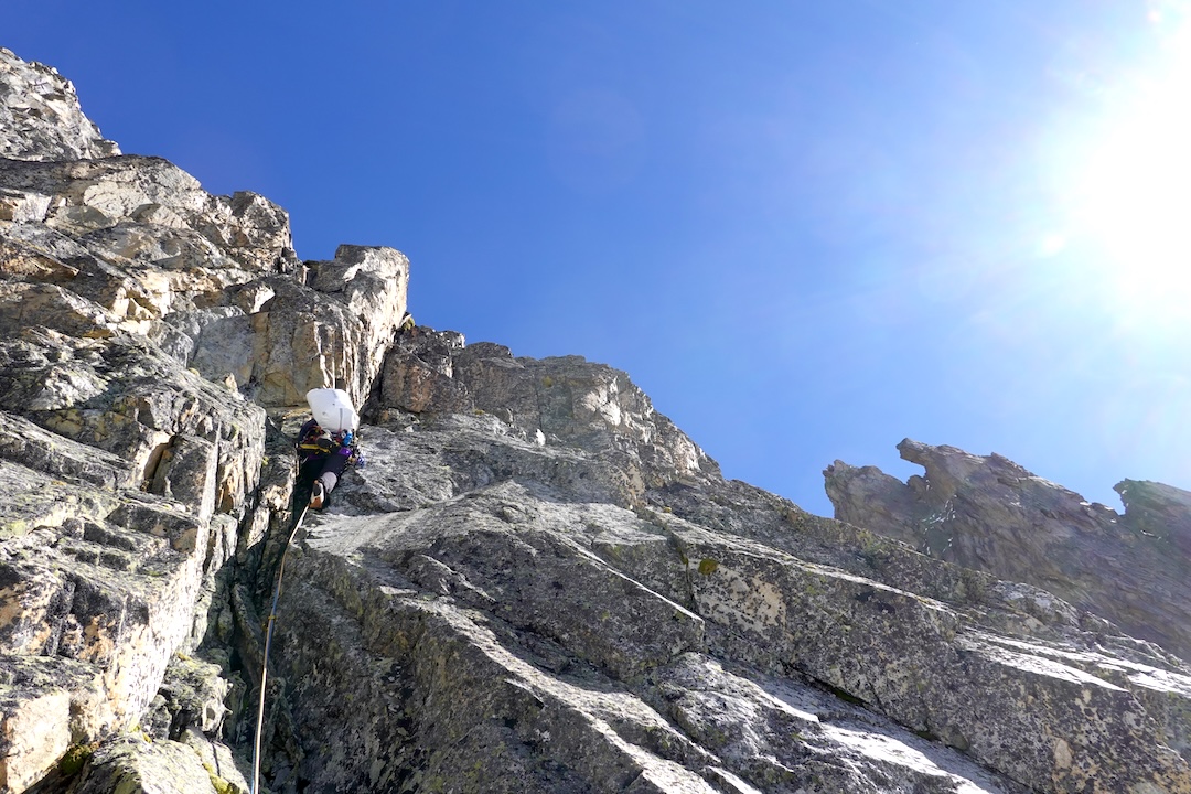 Steep rock on pitch seven of Pferderennen02.