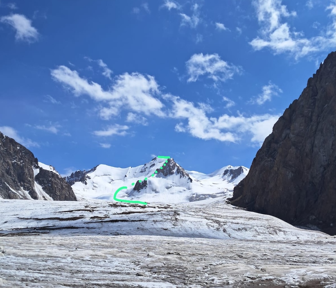 Manzano Peak (4,925m), climbed by the east face and north ridge. 
