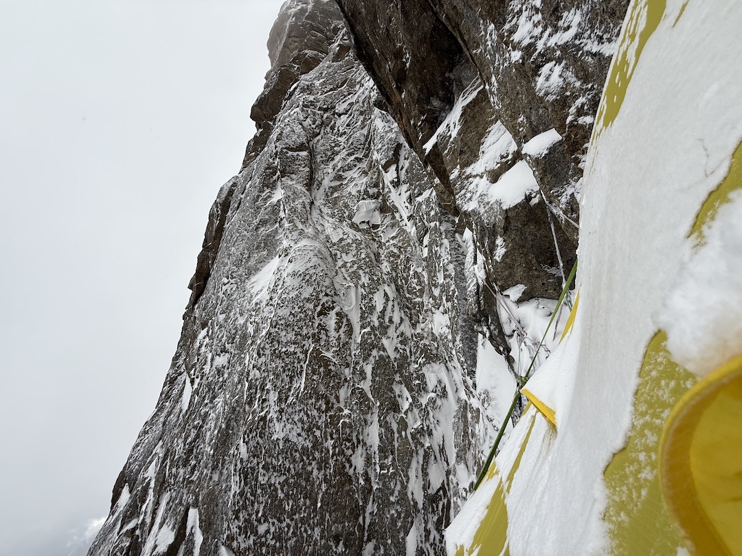 Upper section of the route after the storm, morning of the fourth day. 