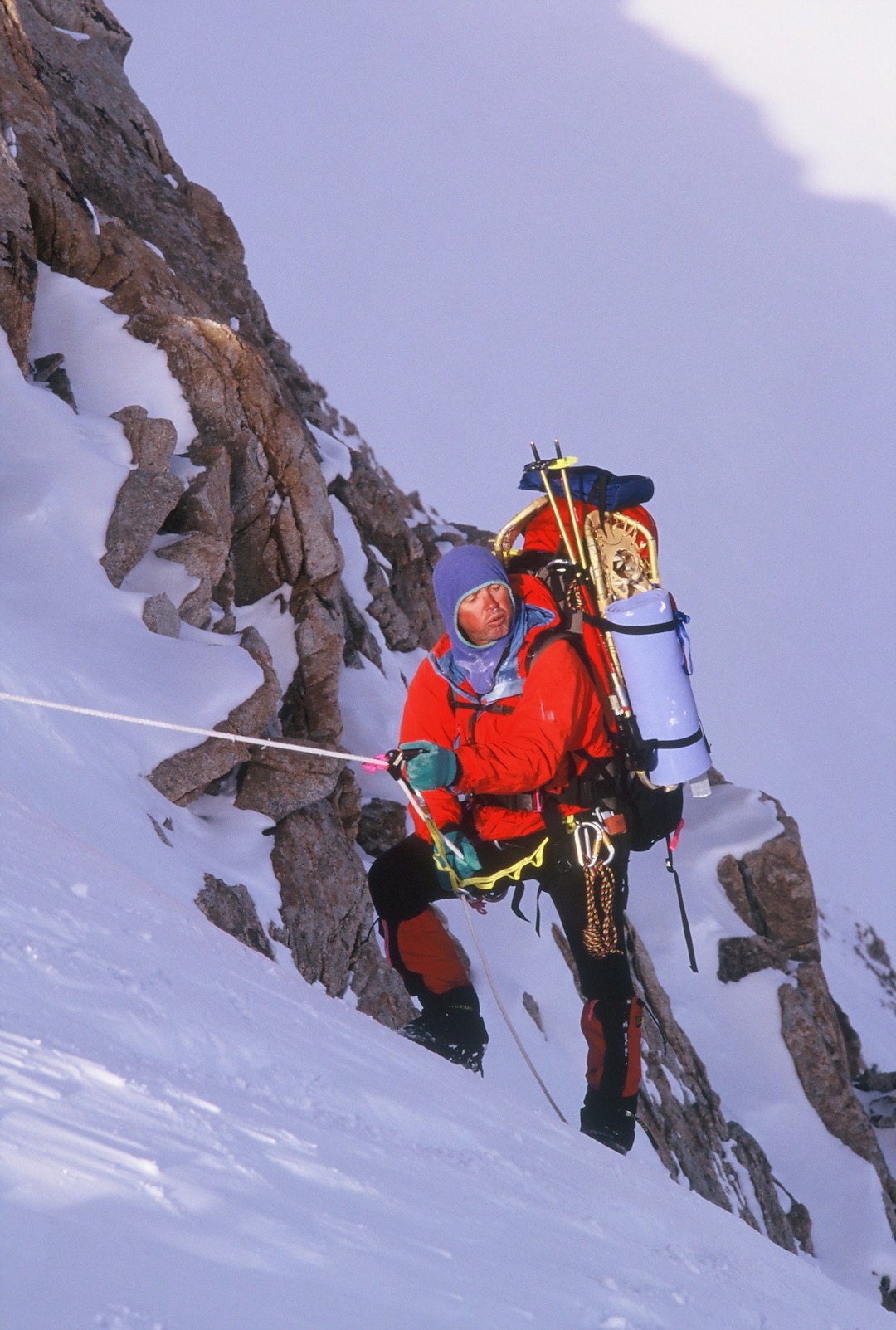 On patrol, on fixed lines on Denali’s West Buttress route, circa mid-1990s.  